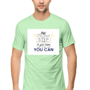 Male Round Neck Half Sleeve Classic White T-shirt