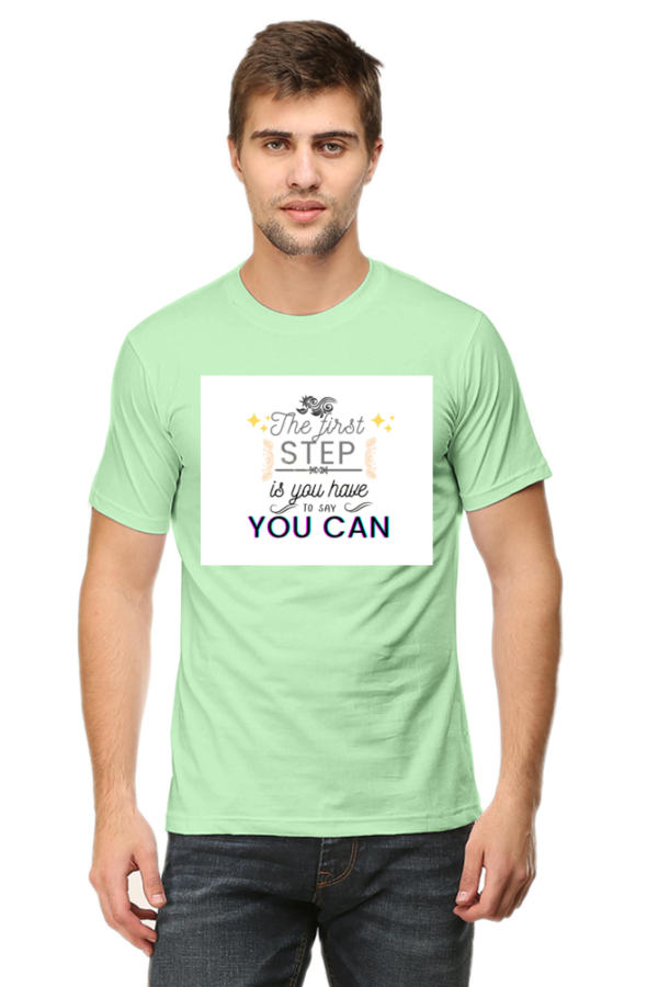 Male Round Neck Half Sleeve Classic White T-shirt