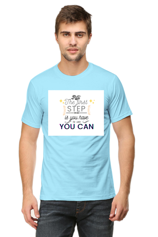 Male Round Neck Half Sleeve Classic White T-shirt - Image 2