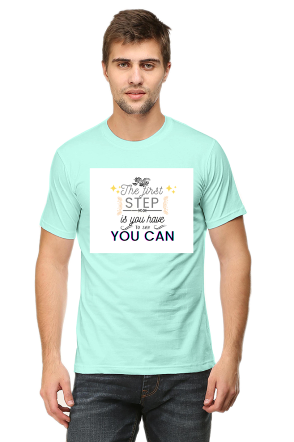 Male Round Neck Half Sleeve Classic White T-shirt - Image 3